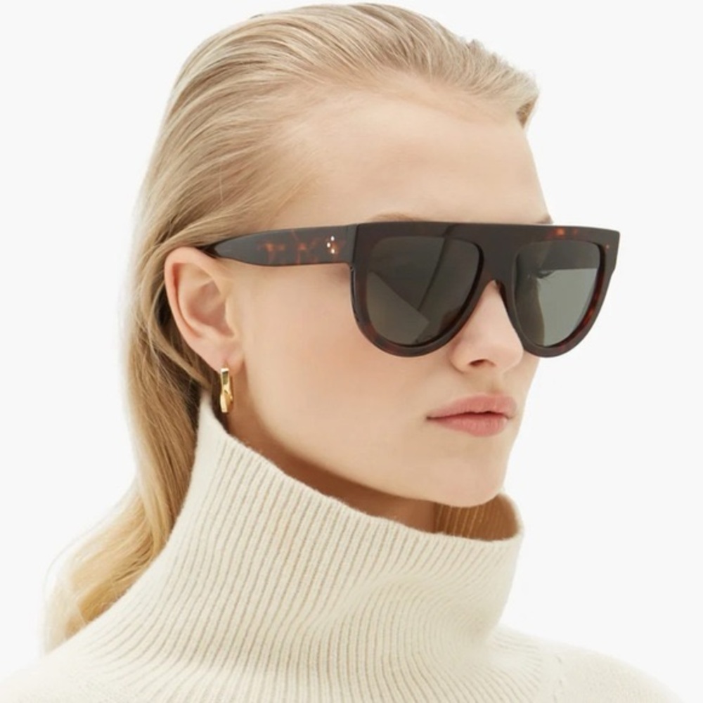 CELINE SHADOW HAVANA CL4001IN 54R POLARIZED SUNGLASSES